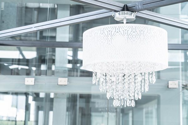 Luce e Luci.
Lampadario bianco