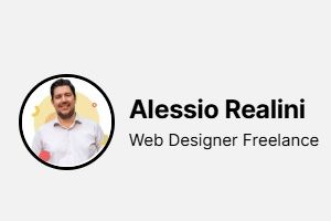 Uno dei migliori grafici freelance a Roma è Alessio Realini, logo