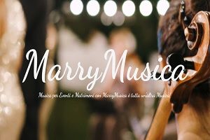 Uno dei migliori servizi DJ per matrimoni a Roma è MarryMusica, logo